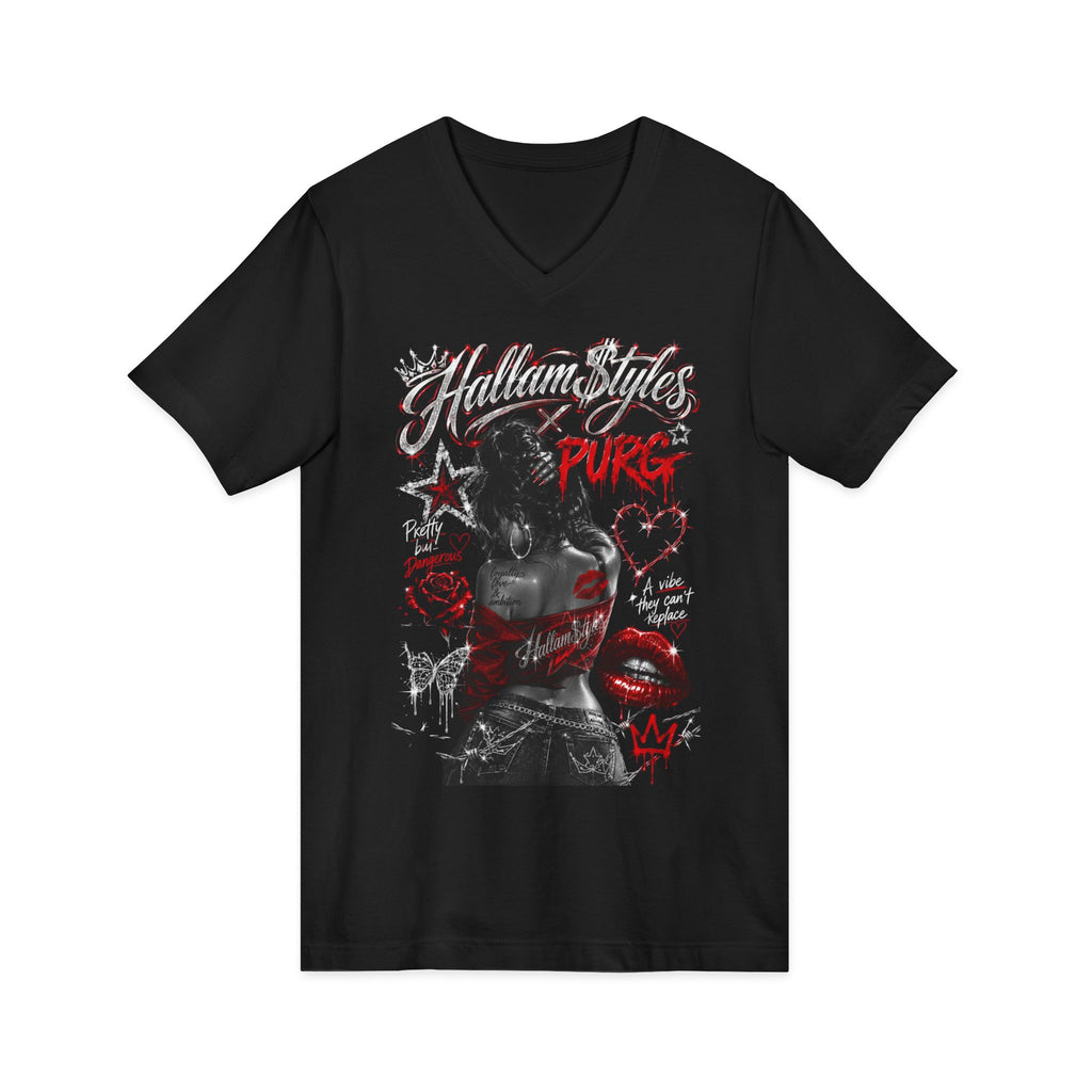 Unisex Jersey Short Sleeve V-Neck Tee