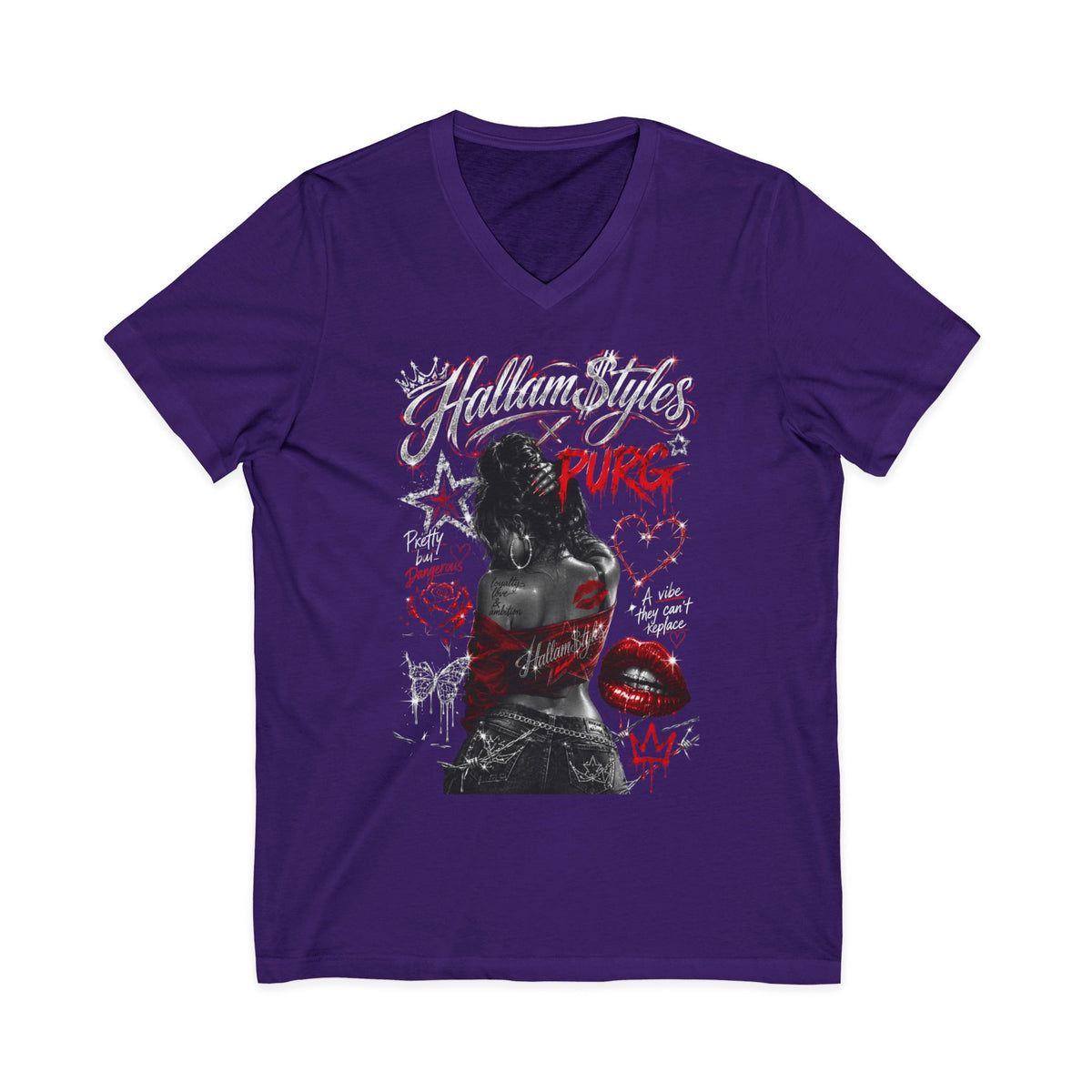 Unisex Jersey Short Sleeve V-Neck Tee