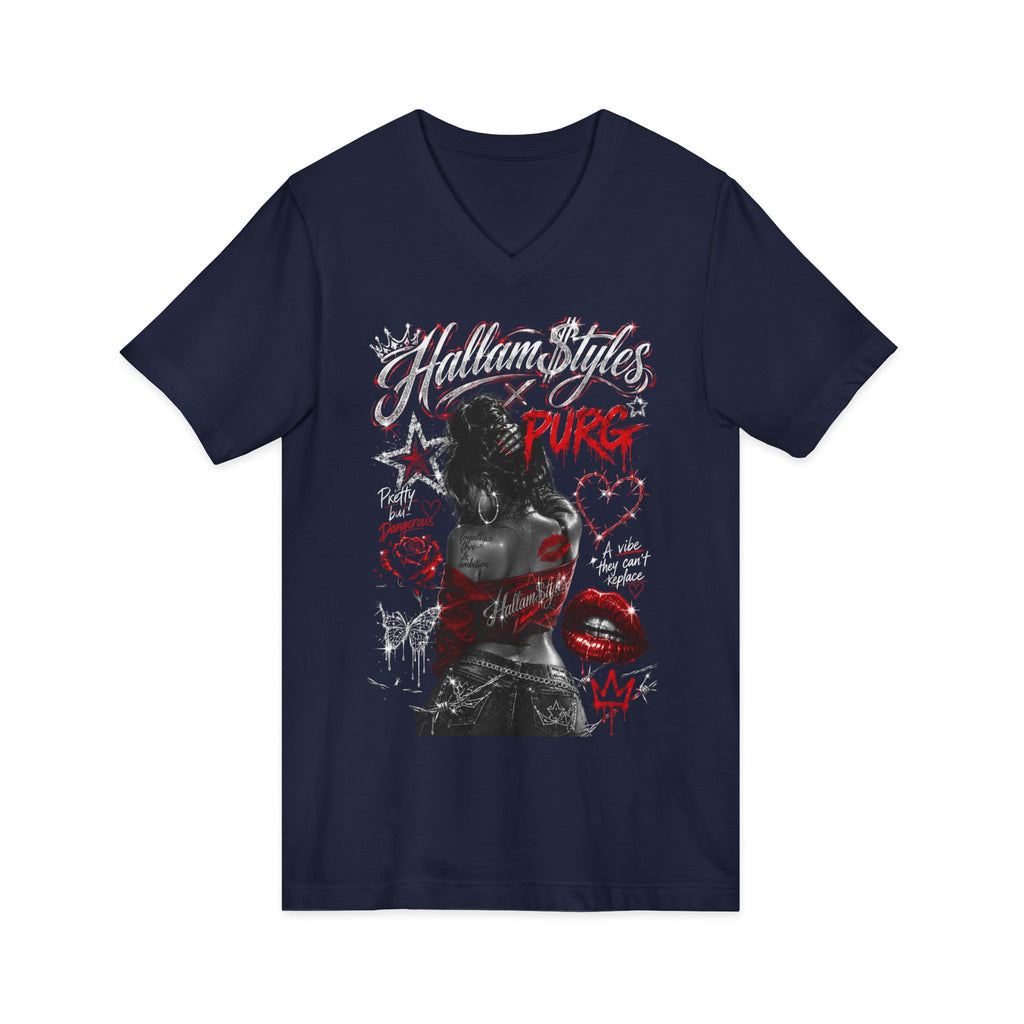 Unisex Jersey Short Sleeve V-Neck Tee