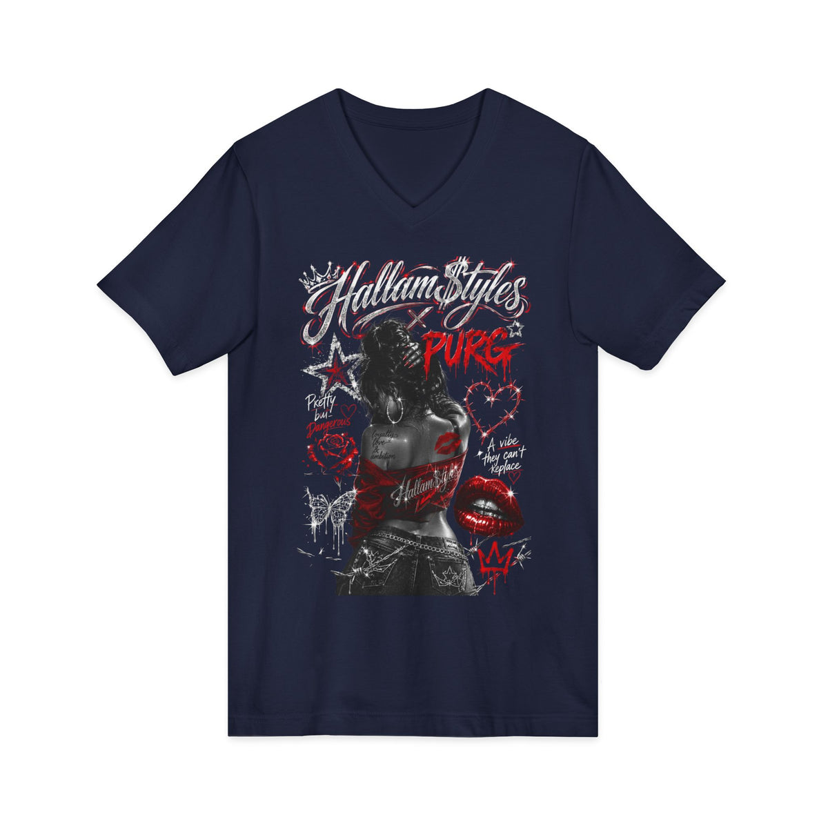 Unisex Jersey Short Sleeve V-Neck Tee