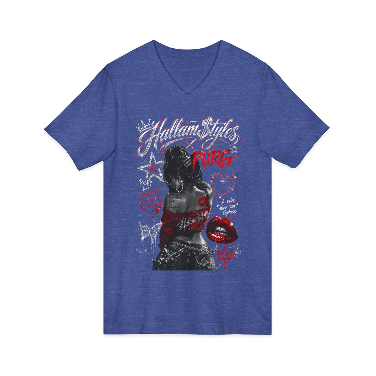 Unisex Jersey Short Sleeve V-Neck Tee