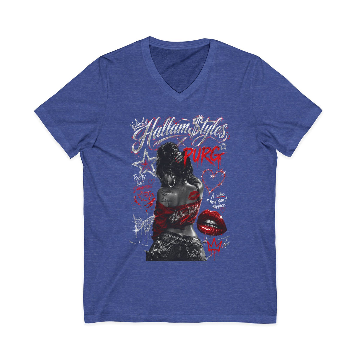 Unisex Jersey Short Sleeve V-Neck Tee