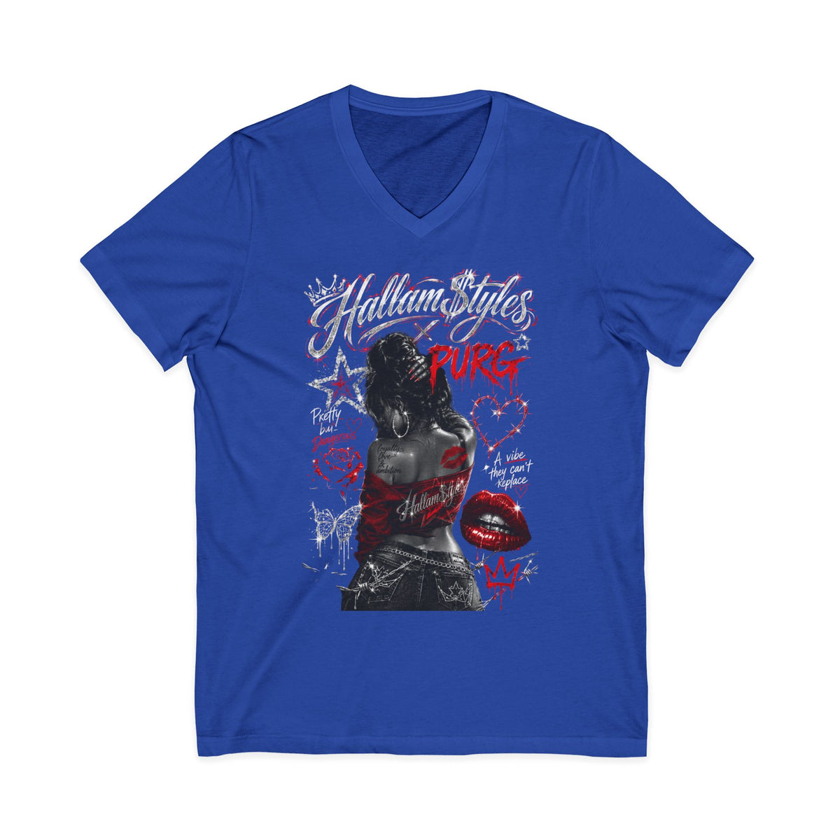 Unisex Jersey Short Sleeve V-Neck Tee