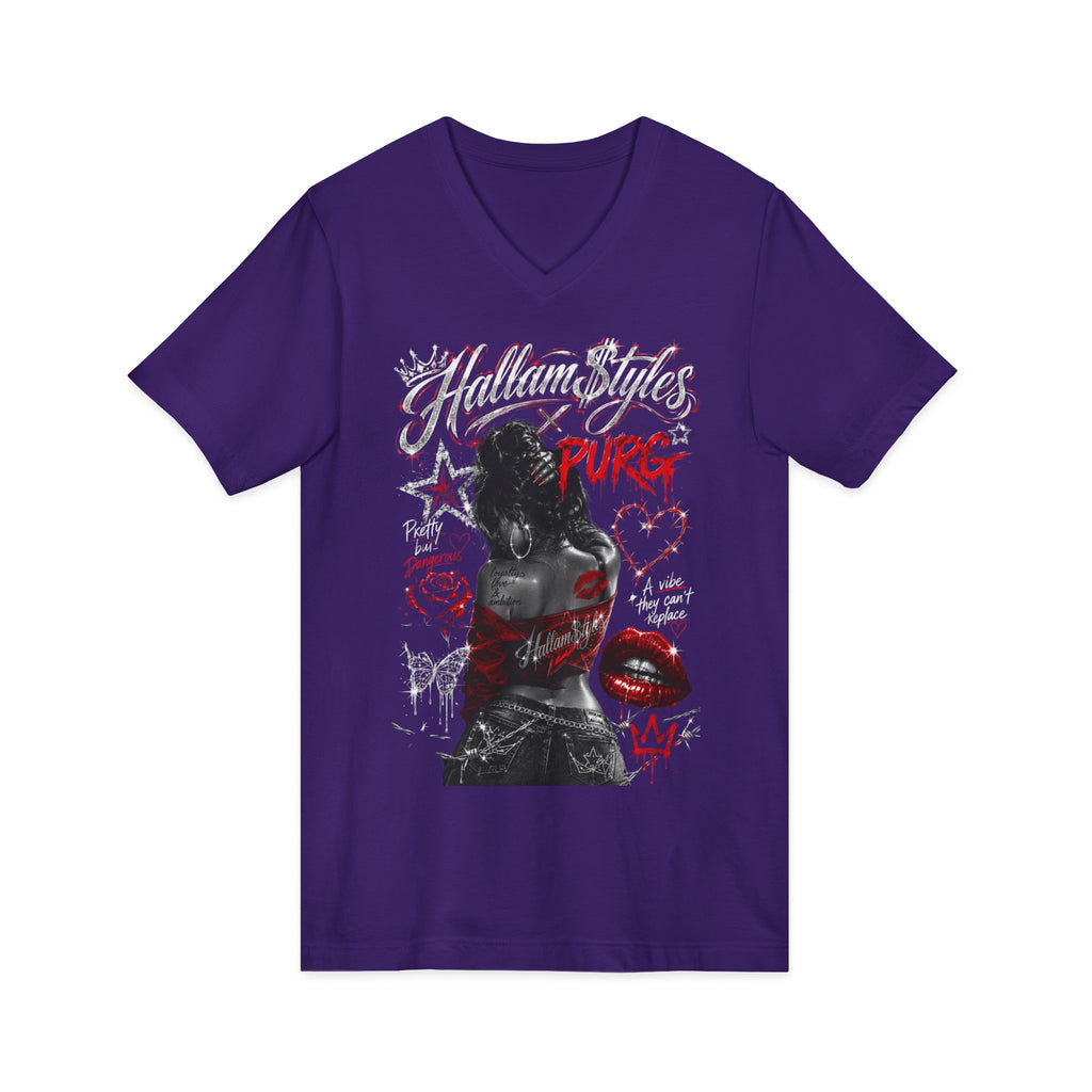 Unisex Jersey Short Sleeve V-Neck Tee