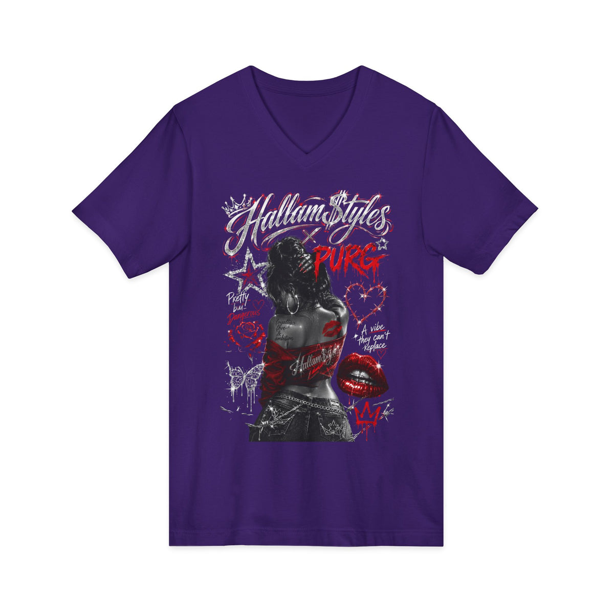 Unisex Jersey Short Sleeve V-Neck Tee