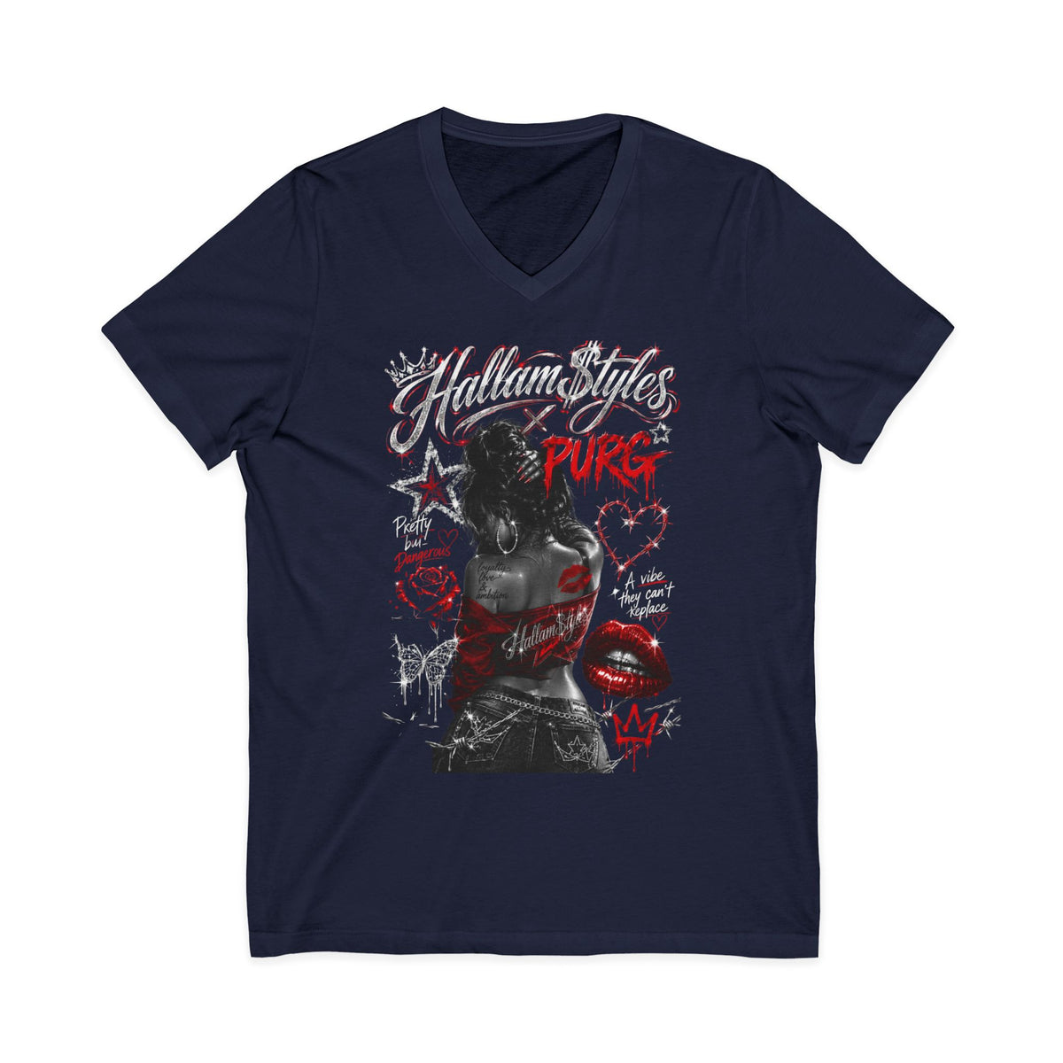 Unisex Jersey Short Sleeve V-Neck Tee